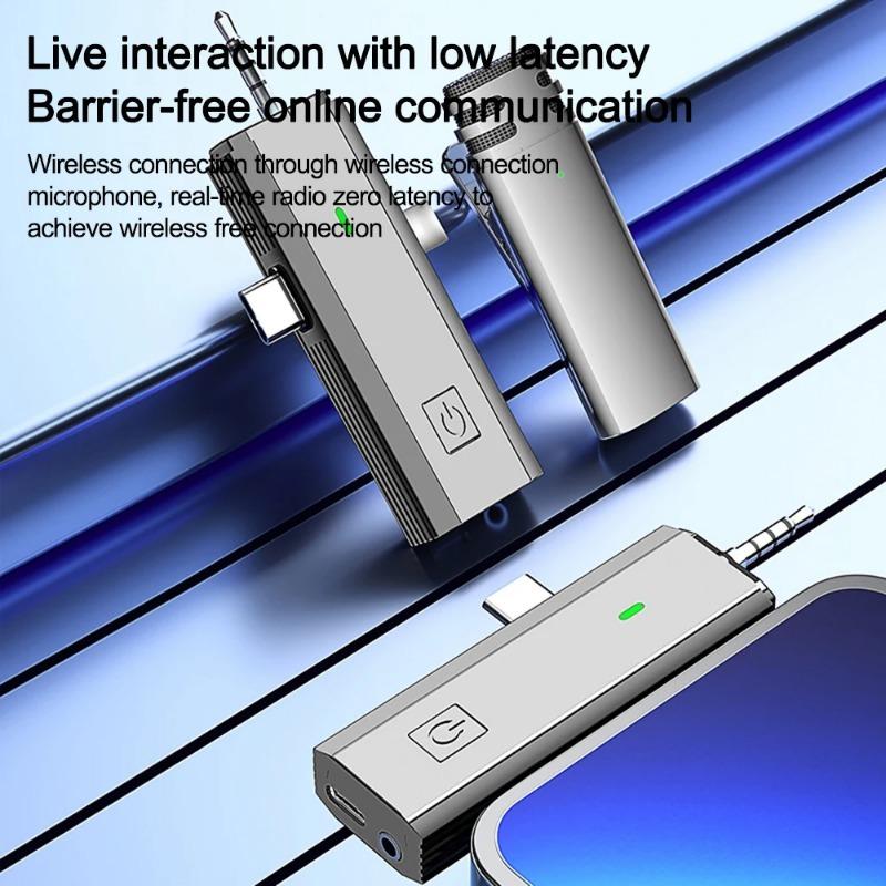 ⚡COD sent out within 24 hours High quality 3 In 1 Plug play Wireless Lavalier Microphone,Intelligent Noise-Reducing No delay Mic For iOS Type-C 3.5mm Jack Compatible with multiple devices 5