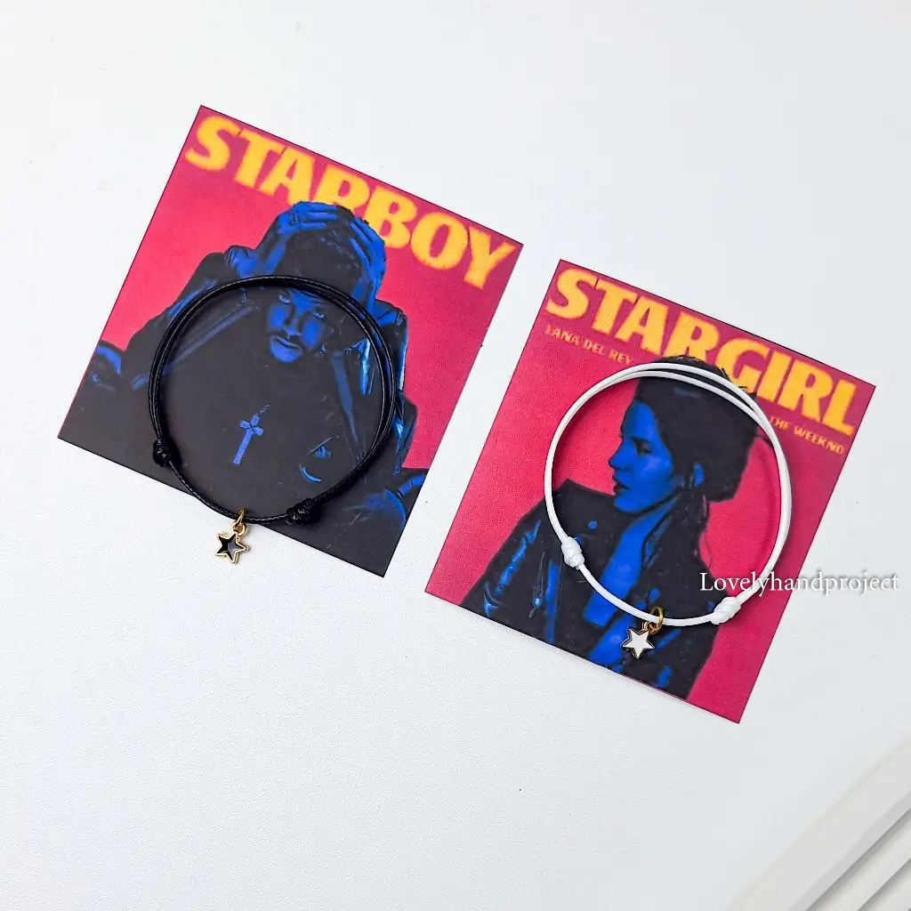 Gelang Couple Starboy & Stargirl Y2k Tali Waterproof 1mm Tipis (2pcs)