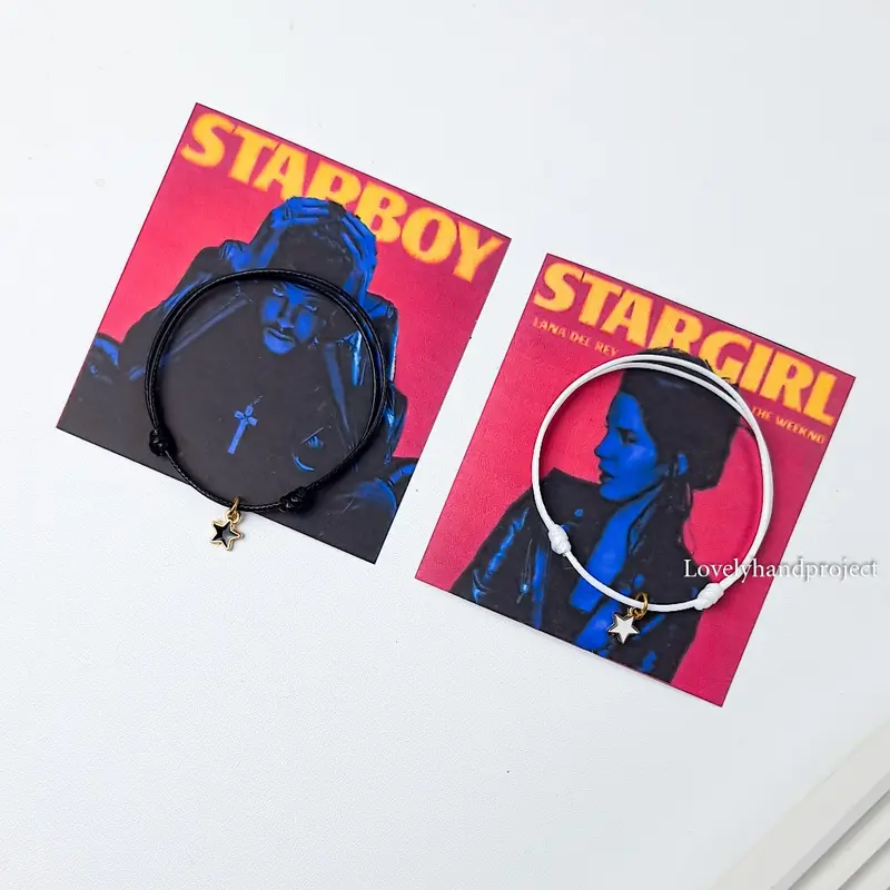 Gelang Couple Starboy & Stargirl Y2k Tali Waterproof 1mm Tipis (2pcs) 0