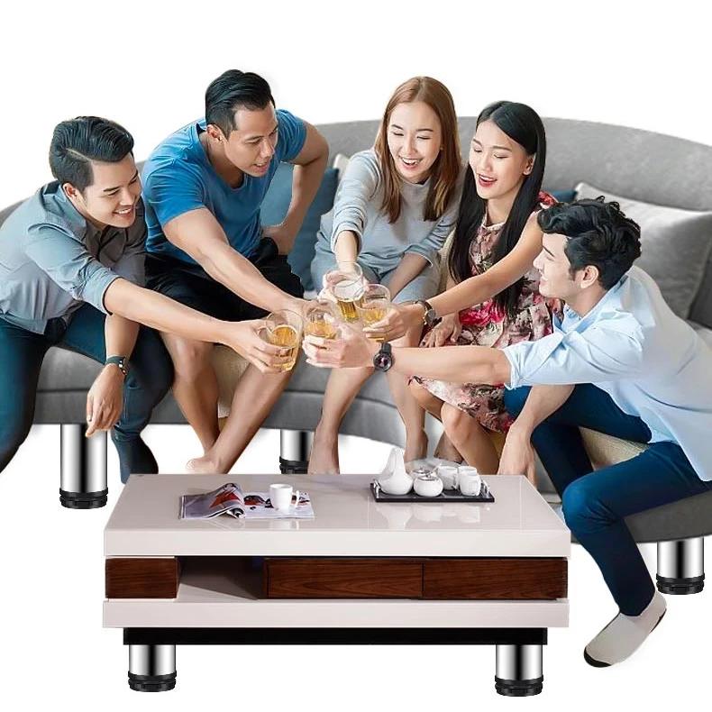 Chân kệ chân ghế sofa inox chân bàn có điều chỉnh độ cao（Với vít） 6