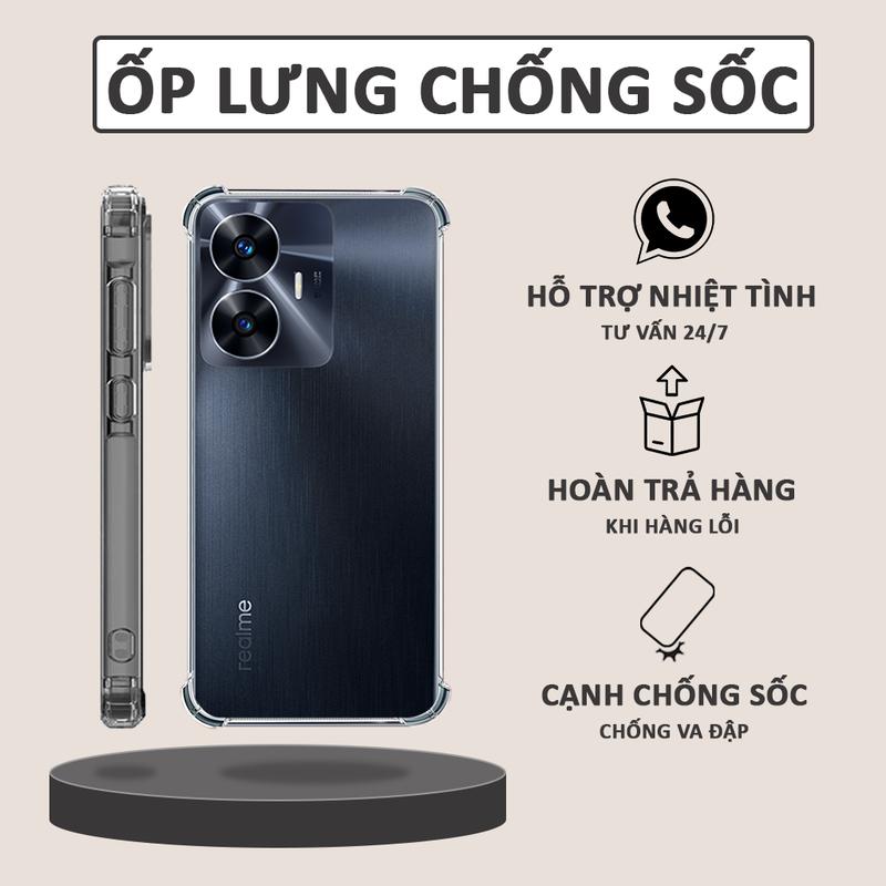 Ốp lưng dành cho Realme C55 silicon trong suốt dẻo chống sốc bảo vệ điện thoại…