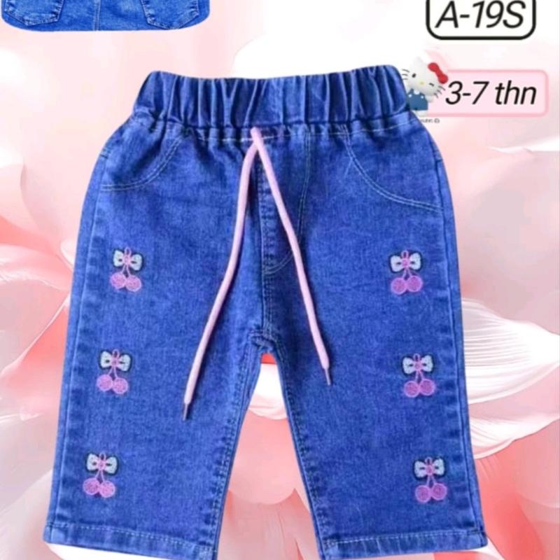 Celana Jeans 3/4 Anak Perempuan Usia 1-5 Tahun 7