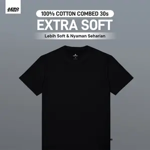Aerostreet Extra Soft T Shirt Reguler Polos Gelap Kaos T-Shirt KAAAA