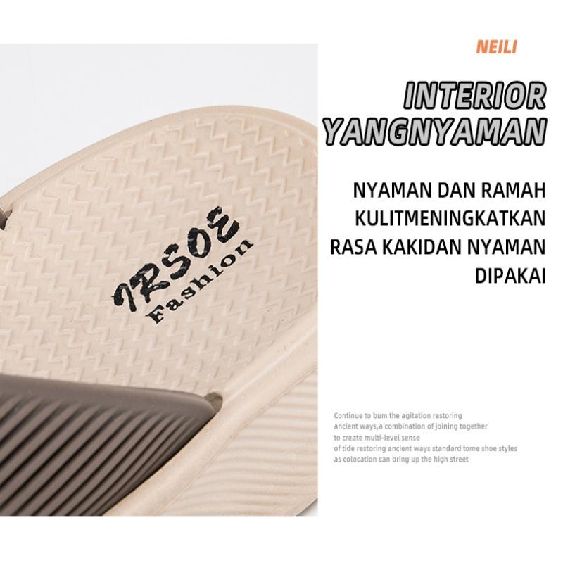 Product Introduction of IRSOE Sandal jepit modis terbaru untuk pria dan wanita, nyaman dan anti air anti slip sandal pria sepatu cowok keren sandal selop pria Sendal Karet 9
