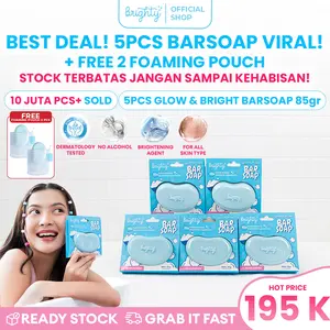 [READY STOCK PAKET HEMAT] Brighty Glow & Bright Bar Soap sabun pencerah