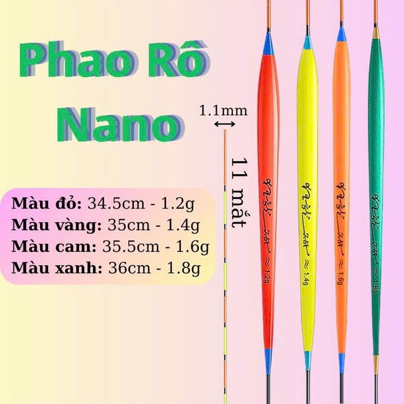  Phao Câu Cá Rô Siêu Nhay Phao Nano Câu Rô Cao Cấp 
