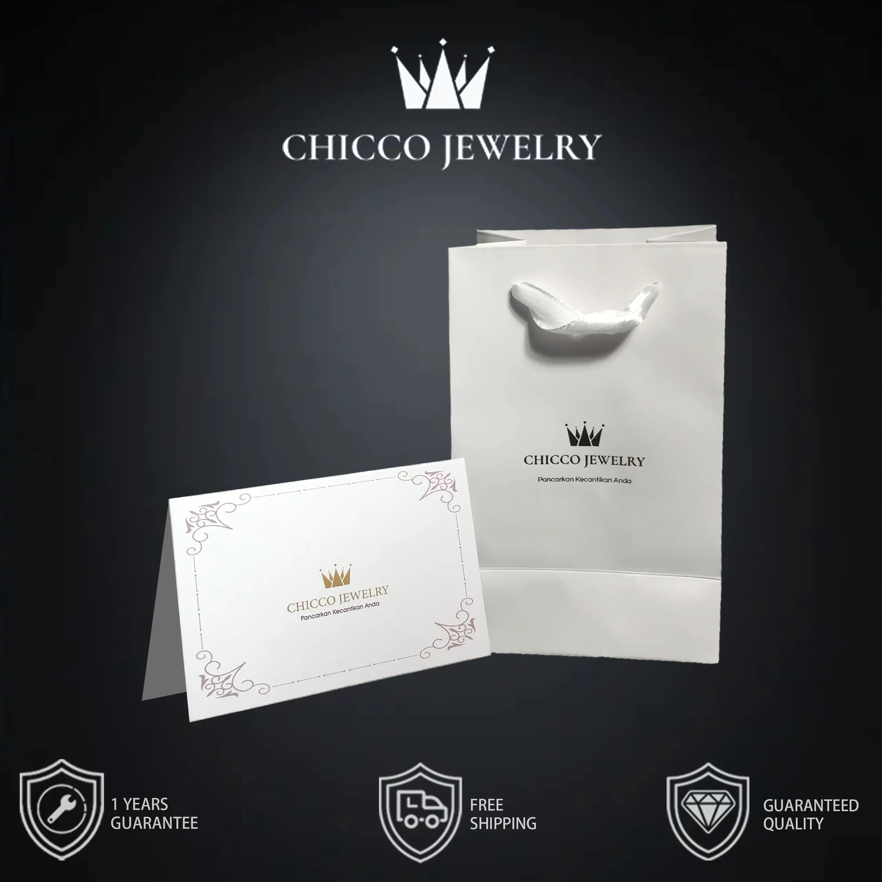 CHICCO Jewelry tas kertas hadiah dan kartu ucapan cocok untuk ulang tahun pernyataan cinta Hari Valentine pernikahan pertunangan pengiriman COD 134