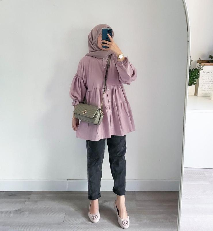 Blouse Atasan Wanita Murah Baju Casual Panjang Wanita Kemeja Kantor Part I 1