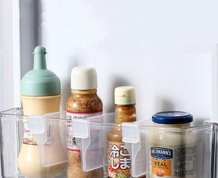 Product Introduction of Refrigerator dividers multifunctional storage and organisation dividers snap-on refrigerator compartment clips adjustable multi Divider Clip Boxes Organiser 2