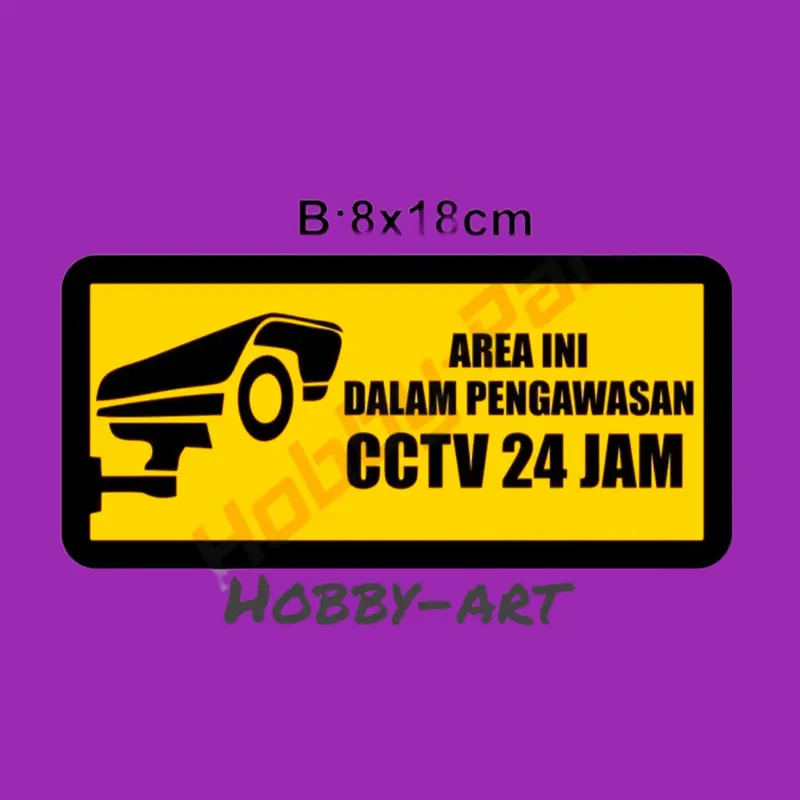 Stiker CCTV Berbagai Ukuran 5