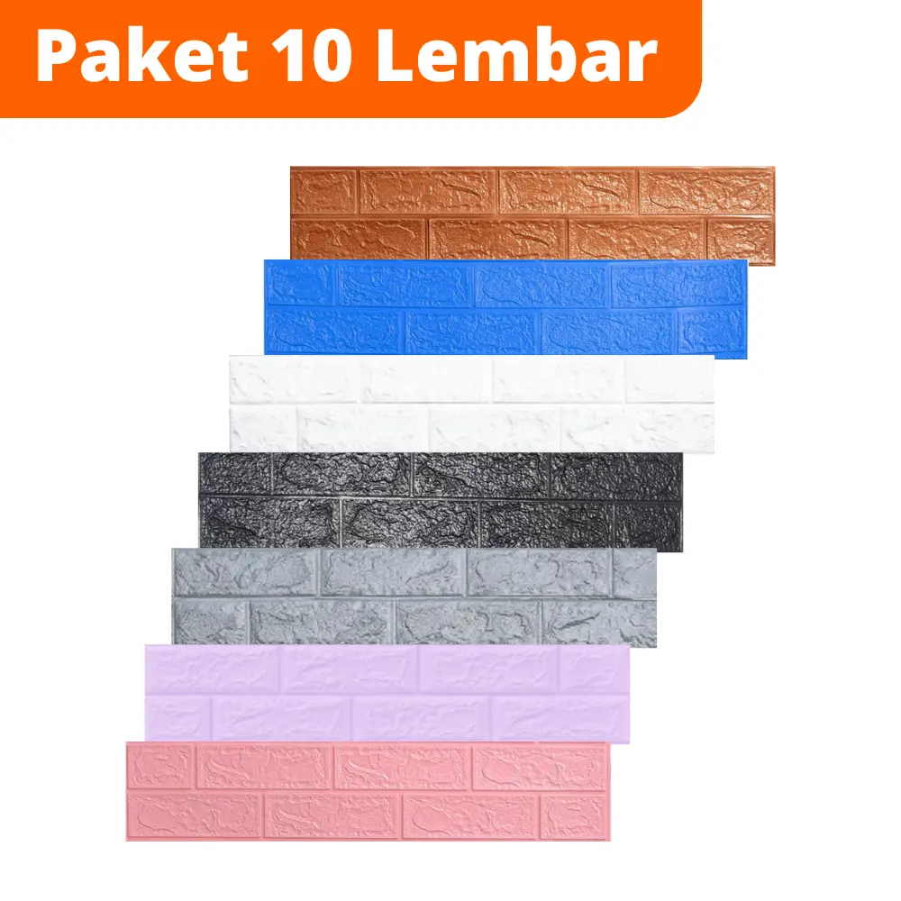 Wallsticker Bata Foam Putih Wallfoam 3D Motif Bata Stiker Brick Foam Bata Tebal