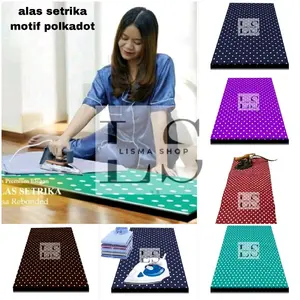 Alas Setrika Premium Polkadot Anti Panas & Anti Kusut Hemat Energi Motif Elegan Bisa Pilih Warna