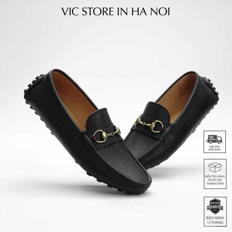 Giày Moca Nam Da Bò Thật Cao Cấp Đế Cao Su Đúc Êm Ái Chống Trơn Trượt Xịn Sò MC-1033