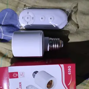Fitting Lampu E27 dengan Timer dan Kontrol Jarak Jauh Putih