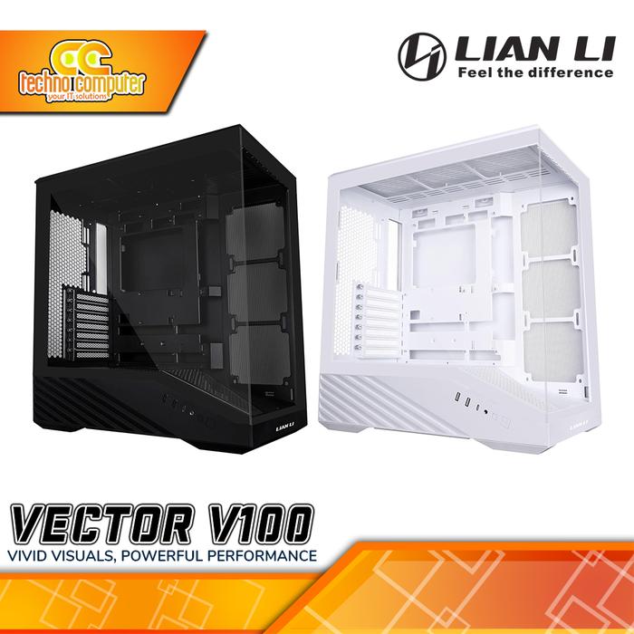 Gambar CASING LIAN LI VECTOR V100 - Mid Tower ATX Case Tempered Glass dari Techno Computer Bali Kota Denpasar Tokopedia