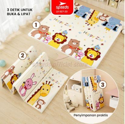 SPEEDS Karpet Lipat Playmat Bayi Karpet Bayi Matras Bayi Tikar Lipat 027-14 - 180x200x8mm 0