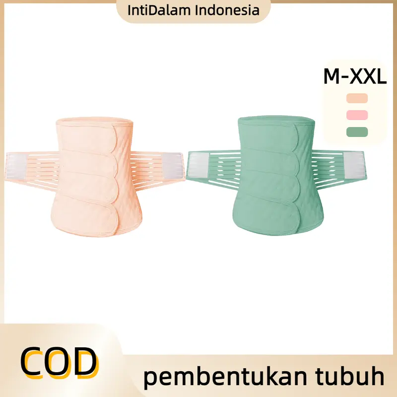 Korset Sabuk Wanita Pengecil Perut Setelah Melahirkan Korset Pengecil Perut Double  Nyaman Hitam Korst Stagen Tally Shapewear Busa pembentuk body 3321 0