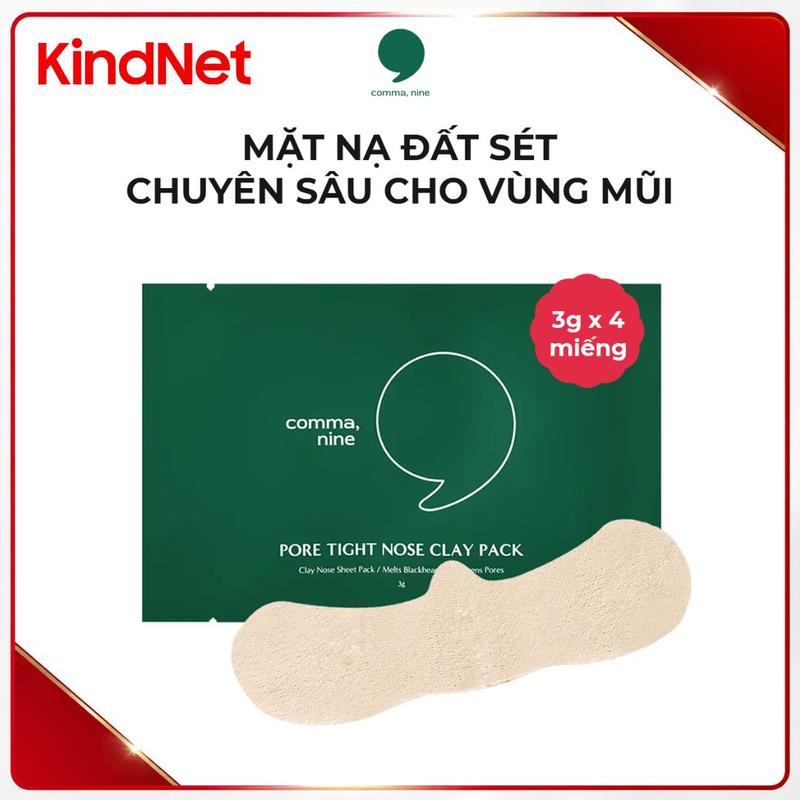 Mặt nạ đất sét se khít lỗ chân lông vùng mũi COMMA, NINE PORE TIGHT NOSE CLAY…