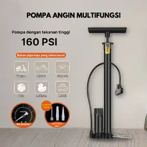 Pompa Angin Ban Sepeda Motor Mobil Bola Balon / Pompa Multifungsi tinggi 40cm /60cm Pompa Angin  Pompa Sepeda Motor Mobil 160 PSI  Presta Strong Pump