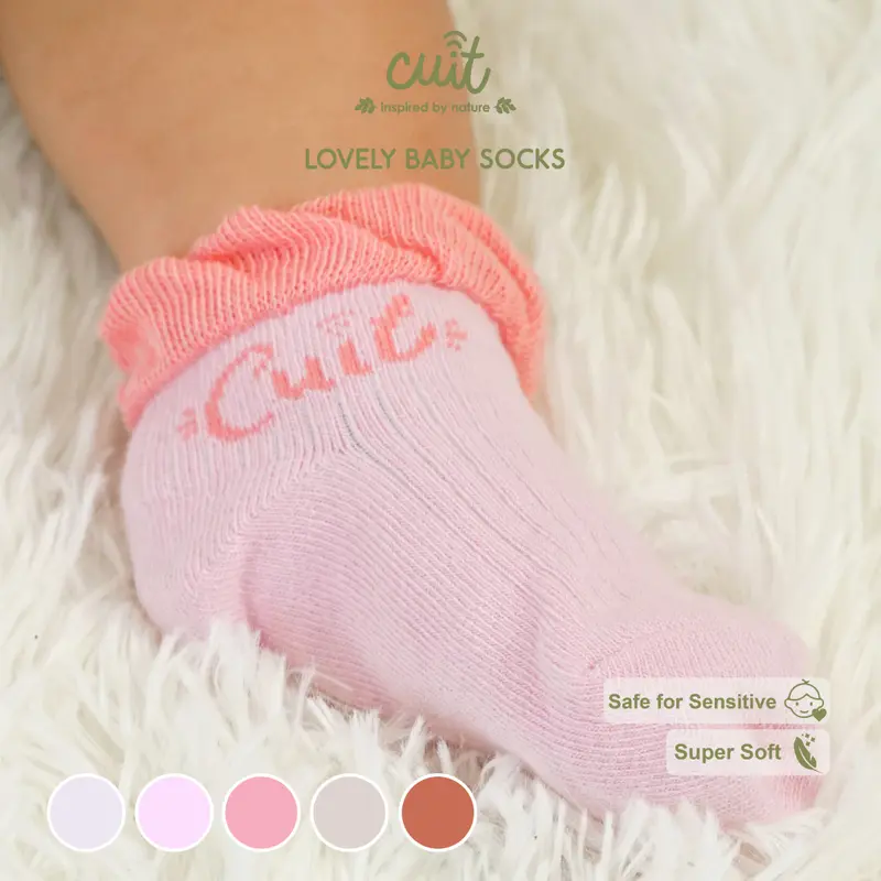 CUIT Ruffle Socks Kaos Kaki Anak Perempuan Lovely - Toddler Socks 6 - 12 Bulan - Kaos Kaki Lucu 1