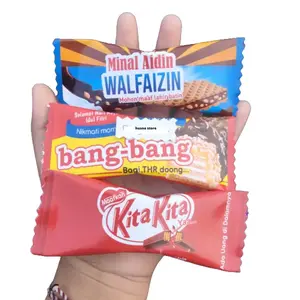 60/120 pcs Amplop permen  Minal Aidin Walfaizin Amplop Lebaran 2026 Motif Snack Lucu Unik Viral Bang-bang & Kitakita Terbaru