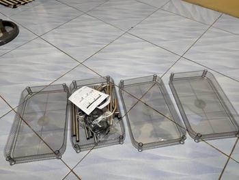 Product Review of 【SPESIAL Live COD 24 Shipping】AONEZ Rak Troli Susun Stainless steel RakKosmetik Serbaguna Rak kamar mandi Rak Salon Trolley Dengan Keranjang jaring akrilik transpara rak meja aesthetic from T**n 1