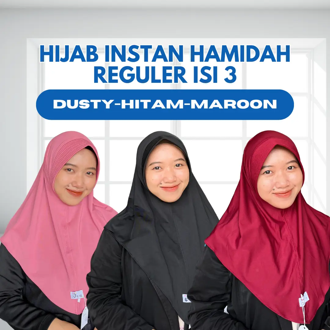 Dusty Pink + Hitam + Maroon