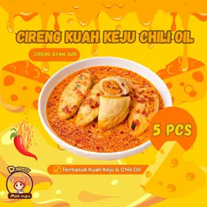 Cireng Kuah Keju Chili Oil (Ayam Suwir 5 PCS)