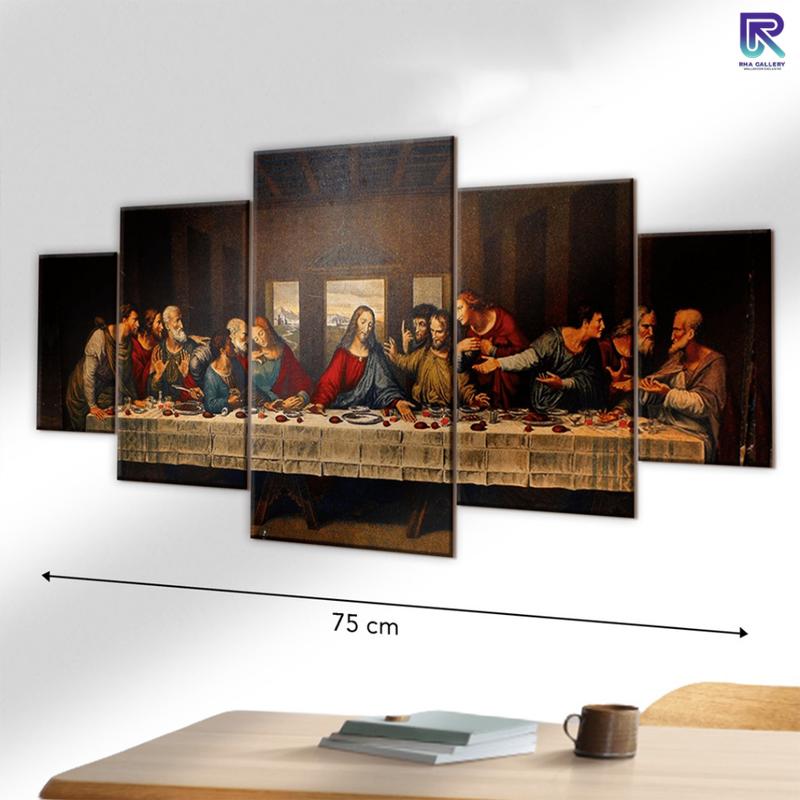 RHA 1 SET Hiasan Dinding Perjamuan Roh Kudus Kristen Dekorasi Kayu Pajangan Walldecor 75 CM Dipasang di Dinding Christianity besi Wooden Angel Christianity 1
