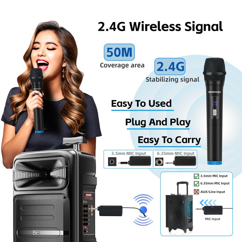 Product Introduction of Wireless Microphone Karaoke Mic with 1 Receiver 2 mic bluetooth Colokan mic  bau  tai mic  wireless  2  mic mic  treasure 7