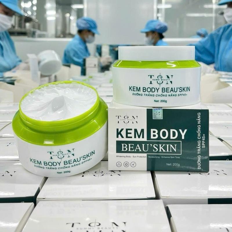Beau'skin Kem Body Dưỡng Trắng Chống Nắng Bảo Vệ Da Trước Tác Hại Ánh Nắng Mặt Trời Giúp Săn Chắc Và Nâng Tông Da