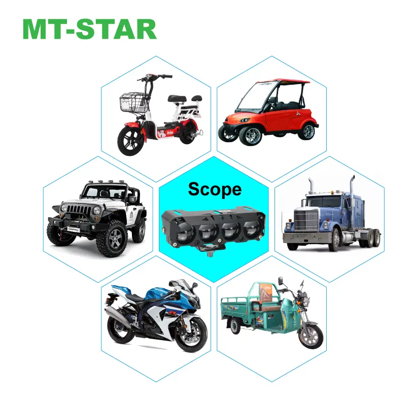 MT-STAR Lampu Tembak Sorot SQL 4 Lensa Plus Devil d2 d3 Original MTSTAR Universal Untuk Car/Motorcycle Car 3