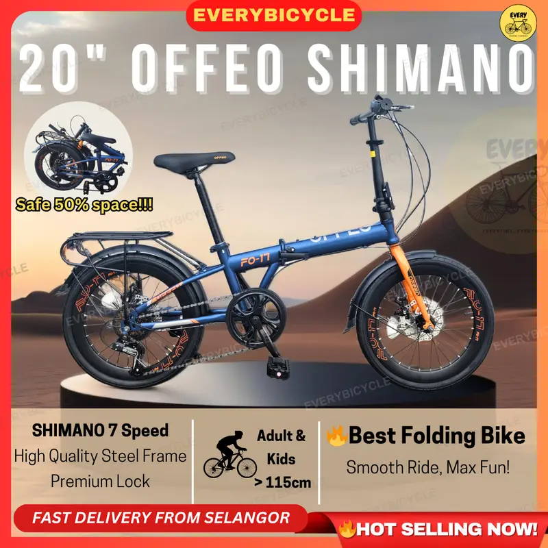 Alloy Folding Bike 20 inch speed High Quality Gear Basikal