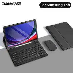 【No tablet】DANYCASE Samsung case set Tablet Cover with  Bluetooth Keyboard Mouse for Samsung Galaxy Tab S10lite  S10FE+ A9 Plus case samsung tab s6 lite keyboard samsung tab s9 fe A7 A8 10.5 S7 S8 S9 FE A11+ 11 S7 Plus S7 FE S8 S9 FE S10 FE Plus 12.4