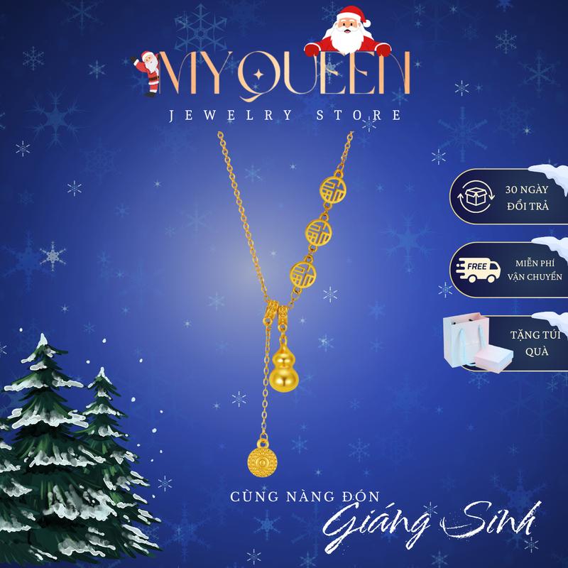  Dây chuyền HỒ LÔ MAY MẮN kết hợp được nhiều kiểu trẻ tủng năng động thanh lịch tinh tế cho nữ chất liệu titan mạ vàng phụ kiện nữ may mắn xinh đẹp 