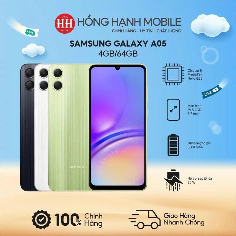 Điện Thoại Samsung Galaxy A05 4GB/64GB - Hàng Chính Hãng Phone Mobile