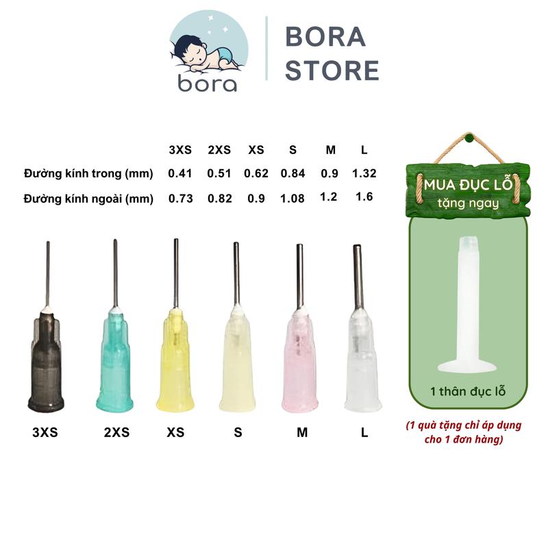 Dụng cụ đục lỗ núm ti bình sữa cho bé (tặng kèm thân đục lỗ)