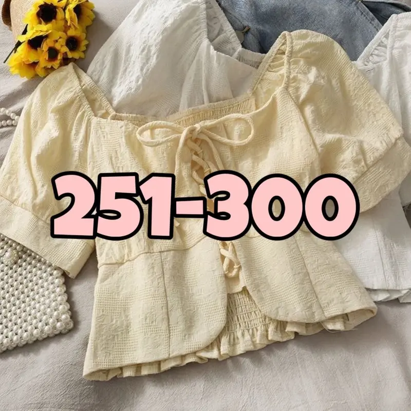 Baju wanita, blouse Atasan Cewek Motif bunga, kotak, polos, bunga-bunga gaya vintage 0