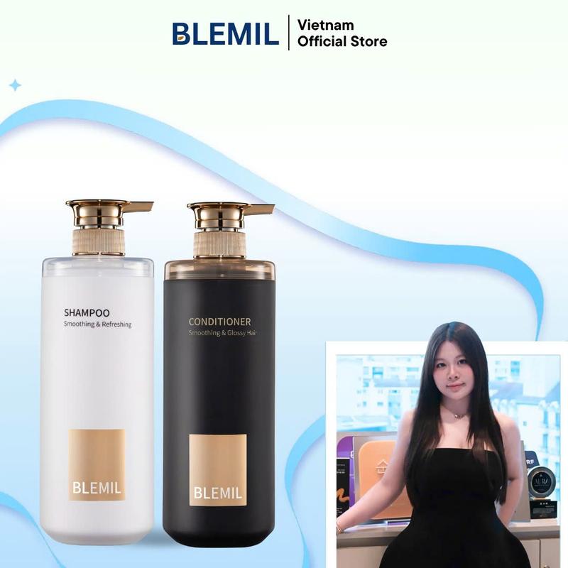 Bộ Gội Xả Blemil Phục Hồi, Suôn Mượt Tóc, Hương Thơm Nước Hoa 750mlx2