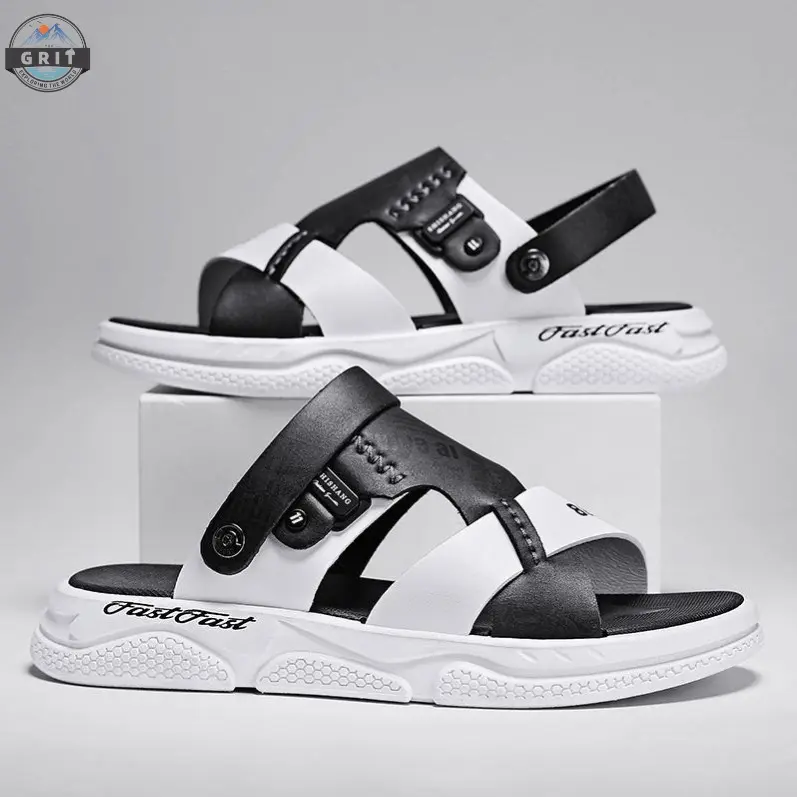 GRIT Men Outdoor Sandals Open Toe Casual Breathable Summer Beach Shoes Luxury Brand Lightweight Hiking Trekking 2024 Size 39-44 Sendal