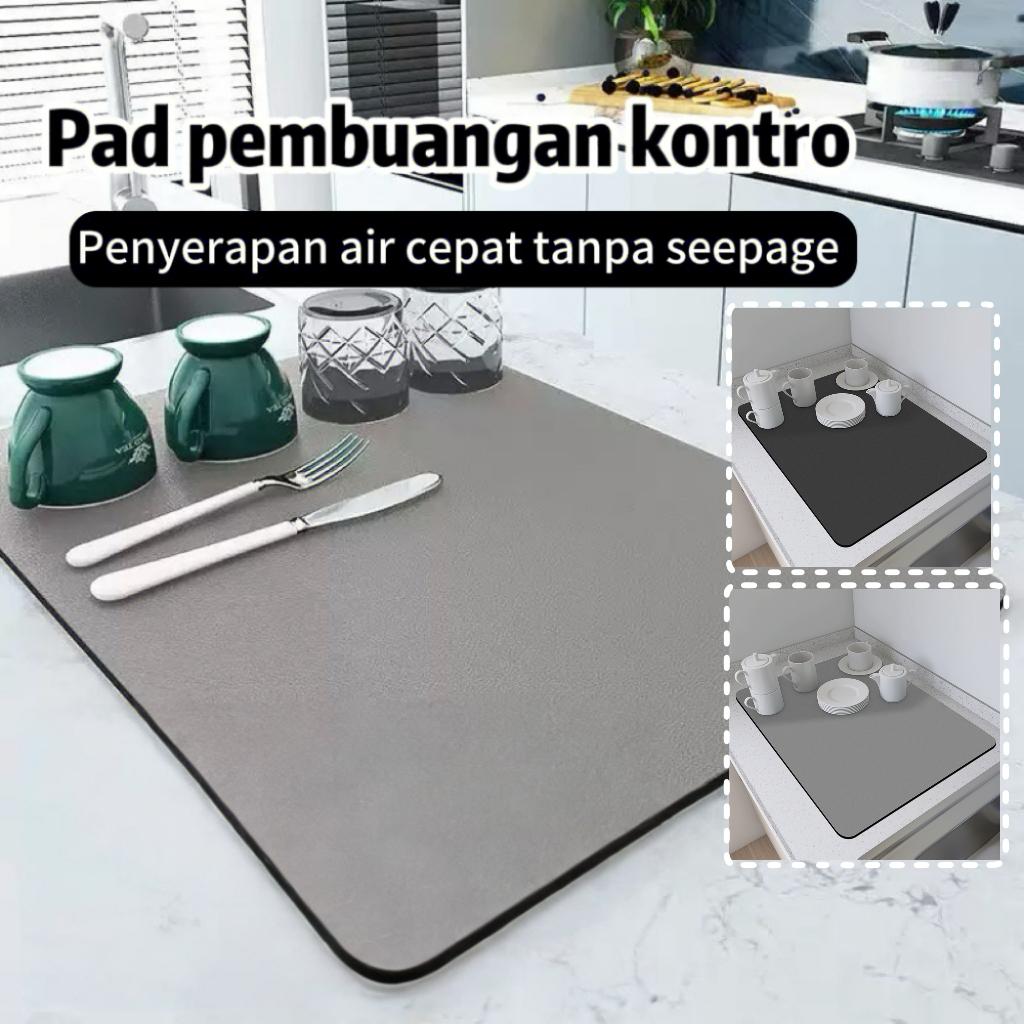 Piring Karet Anti Slip Dapur Kualitas Tinggi | Alas Talenan & Alat Masak | Pad Serap Air Cepat | Tatakan Cuci Piring Aba Aba | Meja Dapur Anti Geser & Anti Bocor