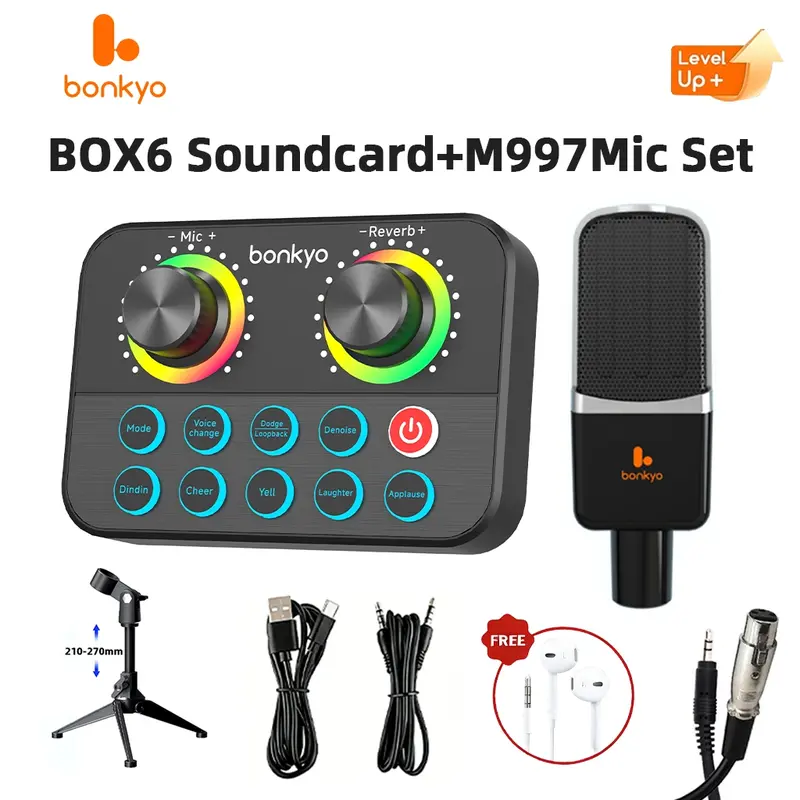 Bonkyo F999 SoundCard+M996Mic Bluetooth compatible External