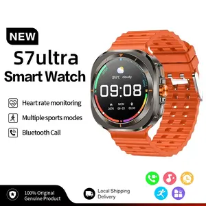 Jam tangan pintar S7 Ultra tahan air nirkabel Bluetooth multifungsi jam tangan olahraga sehat