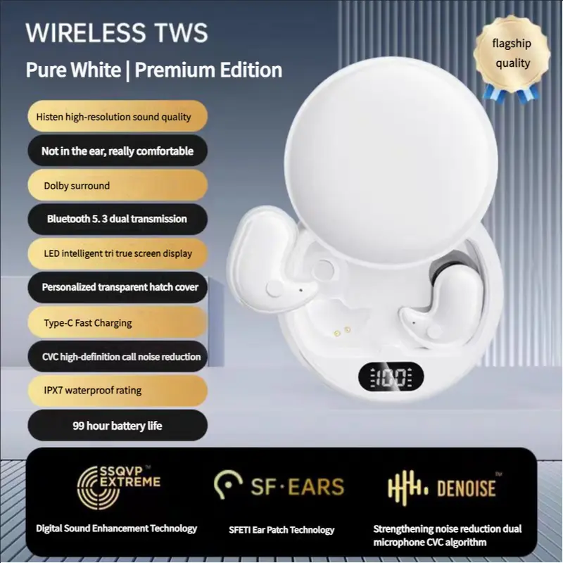Tai Nghe Nhét Tai Nghe Khi Ngủ, Y36, Bluetooth 5.3, Tai Nghe Không Dây Vô Hình, Công Nghệ TWS Bluetooth 7