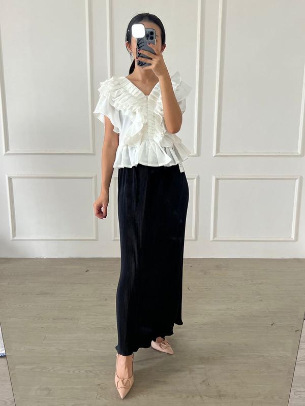 Rok Plisket Span Wavy / Rok Plisket Hyget Premium / Rok Plisket Panjang 1