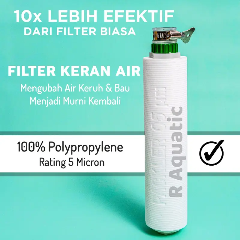filter keran air saringan penjernih PP 5micron size L 0