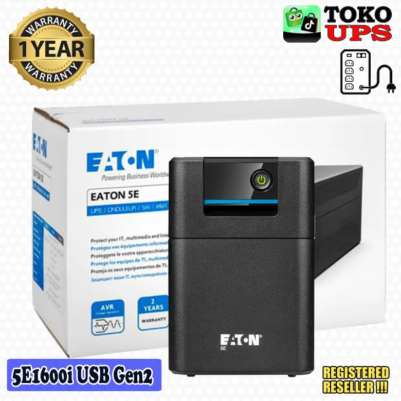 UPS EATON 5E1600iUSB Gen2 5E1600 5E1600i 1600VA 900W C14 C13(6x) Tower 0