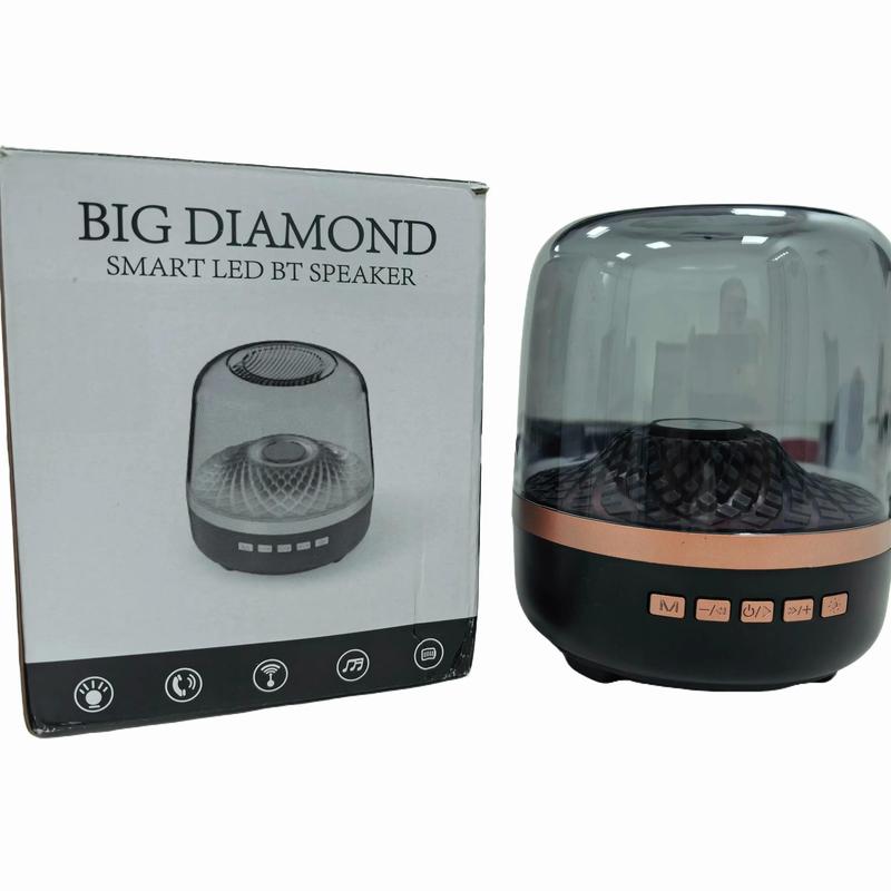 Loa Bluetooth BIG DIAMOND Mini Trong Suốt Đèn LED RGB, Loa Không Dây Hỗ Trợ Thẻ TF, USB, Gọi Điện, Âm Thanh Trầm Mạnh Cho Nhà & Phòng Ngủ vinh sử _ a xachtayn karaoke kháng