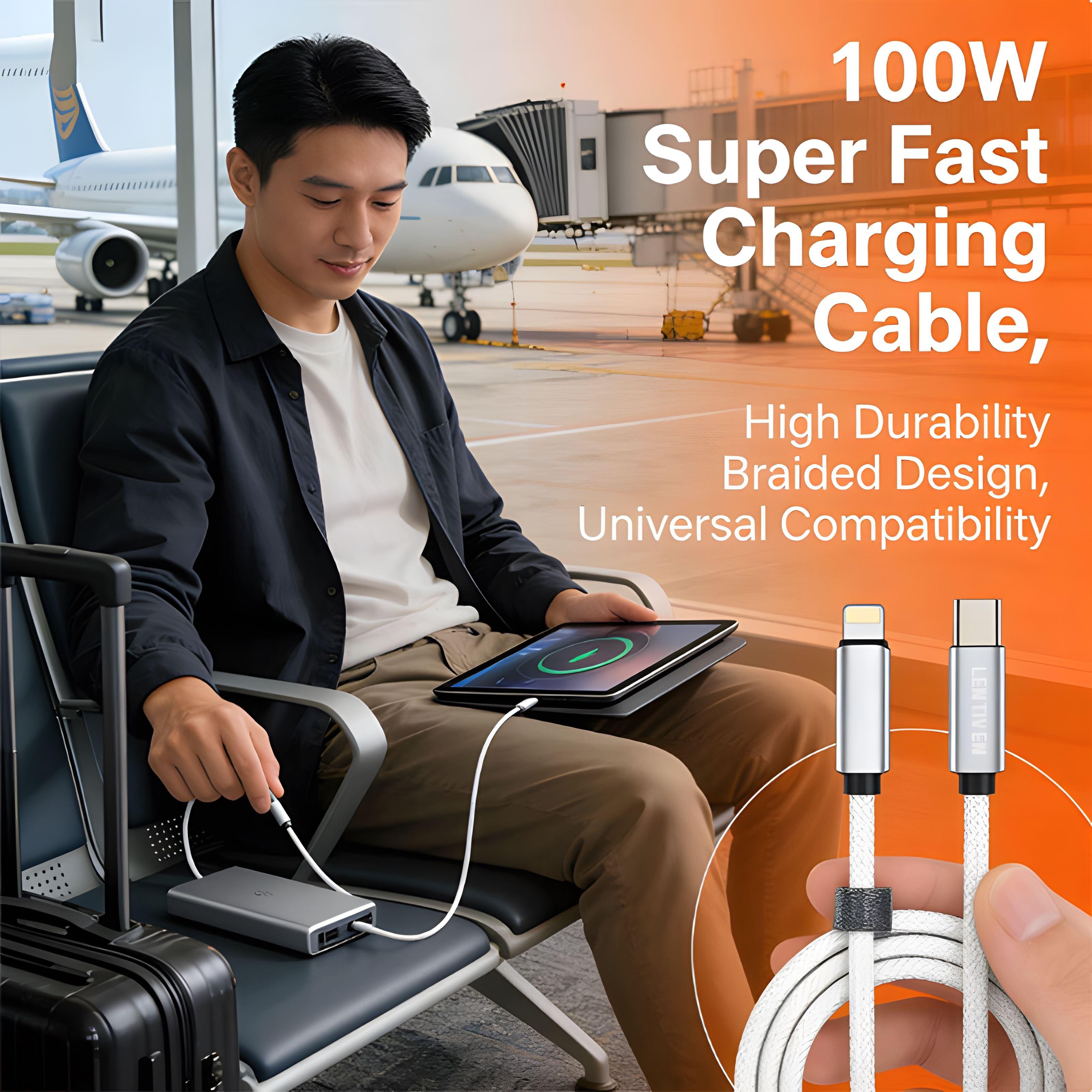 YIBAO LENTIVEN Kabel Data PD Type C To Type C Fast Charging 5A Max 120W KABEL A12