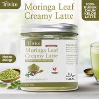 Gambar TRIVICO Moringa Leaf Creamy Latte Minuman Daun Kelor Bubuk Kelor Latte Vegan Moringa Powder Friendly & Bebas Laktosa 200gr dari TRIVICO.ID Kota Tangerang Selatan 1 Tokopedia